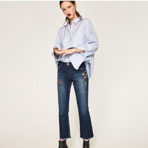 Zara embroidered jeans